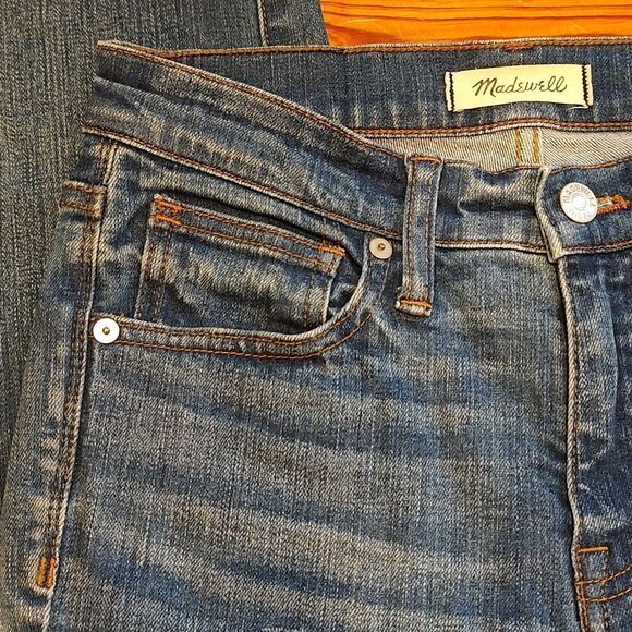 Madewell High Rise Skinny Crop Denim Blue Jean Size 25 - Picture 4 of 14